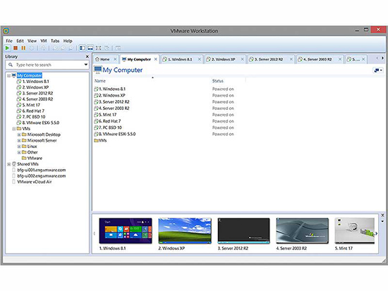 User interface improvements in VMware Workstation 11