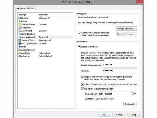 Restricted virtual machines with VMware Workstation 11