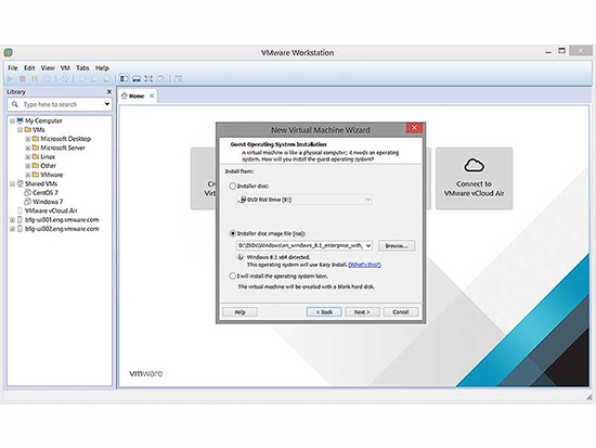 User interface improvements in VMware Workstation 11